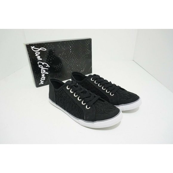 Sam Edelman Haylie Black Lace Suede Women's Lace Up Flats Sneakers US 8 - Picture 7 of 9